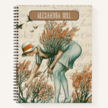 Hübsche Vintage mit Monogramm Natur rustikale brau