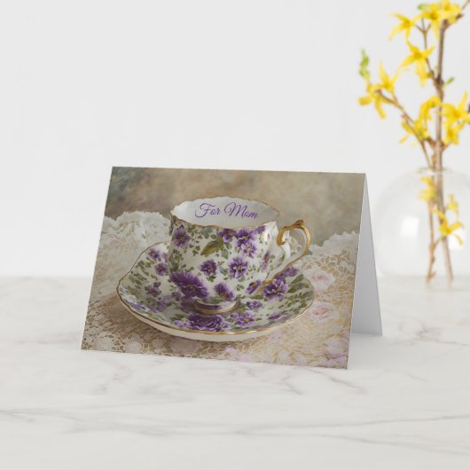 Hübsche Vintage Muttertagskarte Karte (Gelbe Blume)