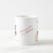 Hübsche Vintage Nähmaschine und Zitat weiß Kaffeetasse (Mittel)