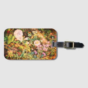 Hübsche Vintage-Petunien-Blumen-Blumenmalerei Gepäckanhänger