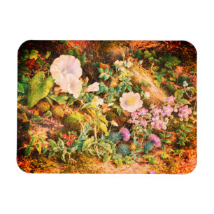Hübsche Vintage-Petunien-Blumen-Blumenmalerei Magnet