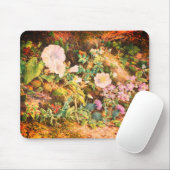Hübsche Vintage-Petunien-Blumen-Blumenmalerei Mousepad (Mit Mouse)