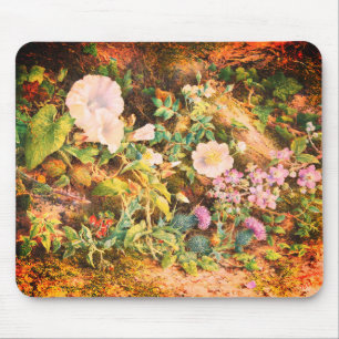 Hübsche Vintage-Petunien-Blumen-Blumenmalerei Mousepad