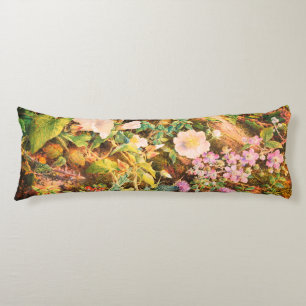 Hübsche Vintage-Petunien-Blumen-Blumenmalerei Seitenschläferkissen