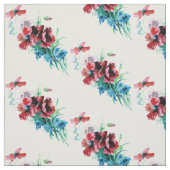 Hübsche Vintage Poppies Stoff (Muster)