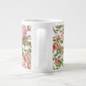 Hübsche Vintage Rosa Rosen Jumbo-Tasse (Rückseite)