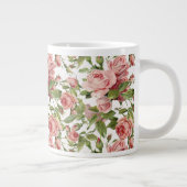 Hübsche Vintage Rosa Rosen Jumbo-Tasse (Rechts)
