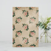 Hübsche Vintage Rose Blumenmuster Zubehör Briefpapier (Stehend Vorderseite)