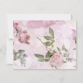 Hübsche Vintage Rose Personalisiert Stationierung Mitteilungskarte (Rückseite)