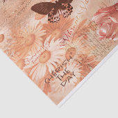 Hübsche Vintage Rose Rosa Schmetterling Dekoupage Seidenpapier (Ausschnitt)