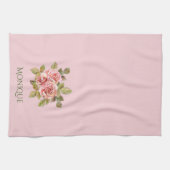 Hübsche Vintage Rosensteine Personalisiert Geschirrtuch (Horizontal)