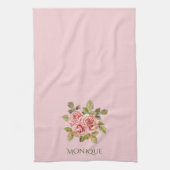 Hübsche Vintage Rosensteine Personalisiert Geschirrtuch (Vertikal)