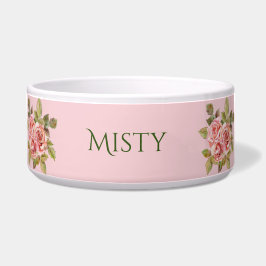 Hübsche Vintage Rosensteine Personalisiert Napf