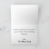 Hübsche Vintage Rustikale Weihnachtskarte Feiertagskarte (Innenseite)