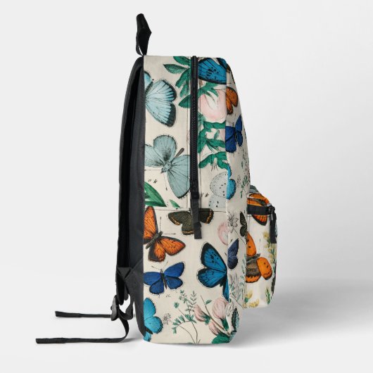 Hübsche Vintage Schmetterlinge Bedruckter Rucksack (Links)