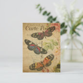 Hübsche Vintage Schmetterlinge Postkarte (Stehend Vorderseite)