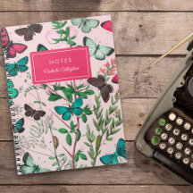 Hübsche Vintage Schmetterlinge Rosa Aquamariner Na