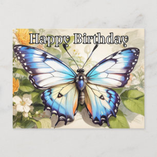 Hübsche Vintage Schmetterlingsdarstellung Feiertagspostkarte