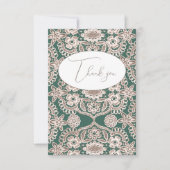 Hübsche Vintage Spitzenfläche Danke Karte (Vorderseite)