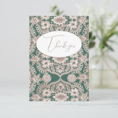 Hübsche Vintage Spitzenfläche Danke Karte (Stehend Vorderseite)