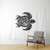 Hübsche Vintage Tattoo Diver Turtle Wandteppich (Beispiel (Horizontal))