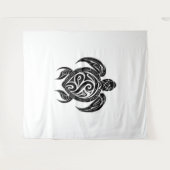 Hübsche Vintage Tattoo Diver Turtle Wandteppich (Vorderseite (Horizontal))