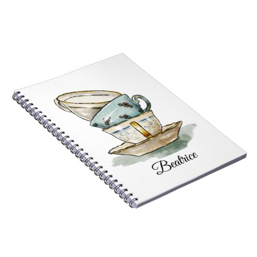 Hübsche Vintage Teacfarbe Notizblock (Rechte Seite)