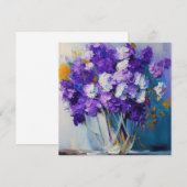 Hübsche Vintage violette Blumen (Vorne/Hinten)