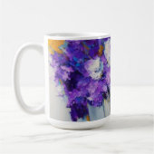 Hübsche Vintage violette Blumen Kaffeetasse (Links)