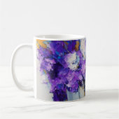 Hübsche Vintage violette Blumen Kaffeetasse (Links)