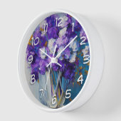 Hübsche Vintage violette Blumen Uhr (Winkel)