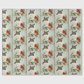 Hübsche Vintage Vögel Ostern Geschenkwrake Geschenkpapier (Flach)