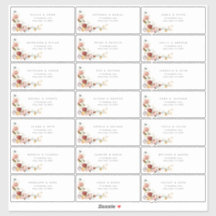 Hübsche Vintage Watercolor Floral Guest Address