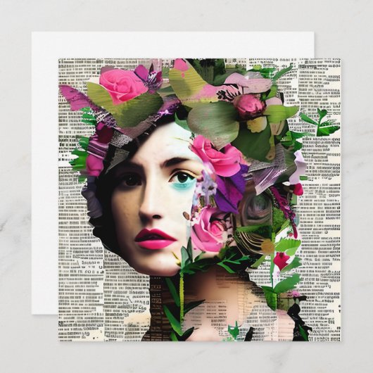 Hübsche Vintage weibliche Papierkollektion (Vorne/Hinten)