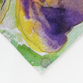 Hübsche Viola Blume Lila Muster Liebe Fleecedecke (Ecke)