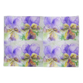 Hübsche Viola Blume Lila Muster Liebe Kissenbezug (Rückseite)