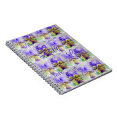 Hübsche Viola Blume Lila Muster Liebe Notizblock (Rechte Seite)