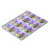 Hübsche Viola Blume Lila Muster Liebe Notizblock (Linke Seite)