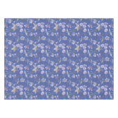 Hübsche Violet-Blume auf blauem Hintergrund Tischdecke (Vorderseite (Horizontal))