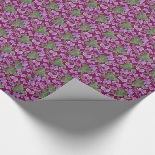 Hübsche Violets - kundenspezifisches Wrapping-Papi Geschenkpapier (Ecke)