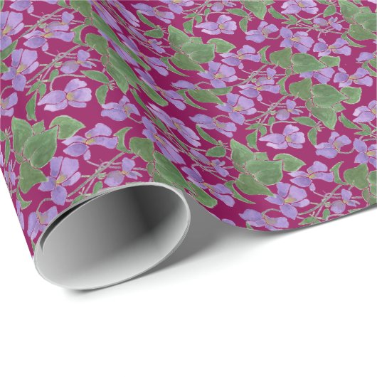 Hübsche Violets - kundenspezifisches Wrapping-Papi Geschenkpapier (Rolleneckpunkt)
