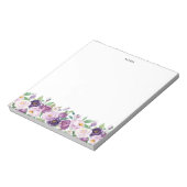 Hübsche Violett-Violett-Violett-Blumen Notizblock (Rotiert)