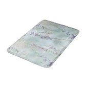 Hübsche violette Blumen Badematte (Schrägansicht)