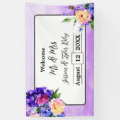 Hübsche violette Blumen Blumenzehen Personalisiert Banner (Vertikal)