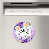 Hübsche violette Blumen Blumenzehen Personalisiert Magnet (In Situ (Geschirrspüler))
