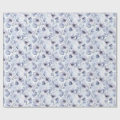 Hübsche violette Blumen Geschenkpapier (Flach)