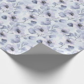 Hübsche violette Blumen Geschenkpapier (Ecke)