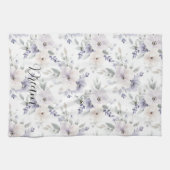 Hübsche violette Blumen Geschirrtuch (Horizontal)
