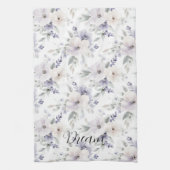 Hübsche violette Blumen Geschirrtuch (Vertikal)