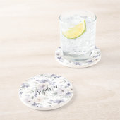 Hübsche violette Blumen Getränkeuntersetzer (Seite)